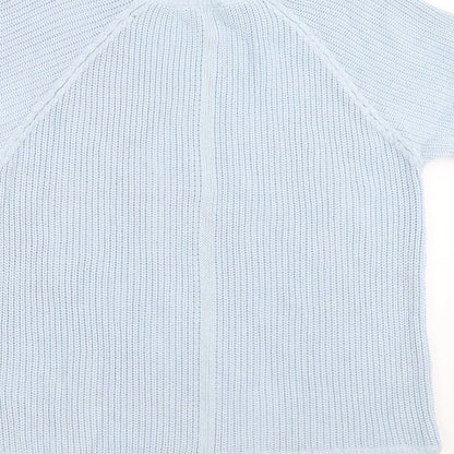 F&F Womens Blue  Knit Pullover Jumper Size 12  - crochet hem