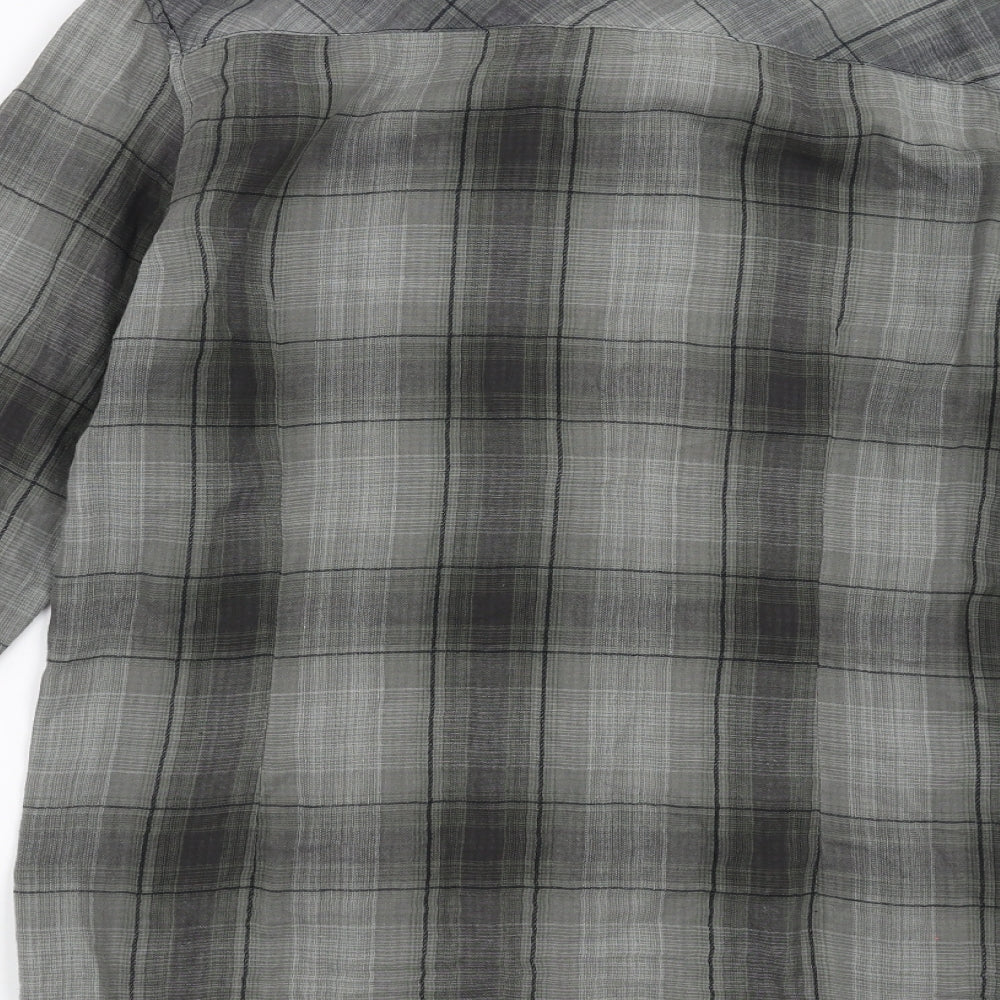 Mens UK Size M Preworn Green  Button-Up Long Sleeve Casual Shirt