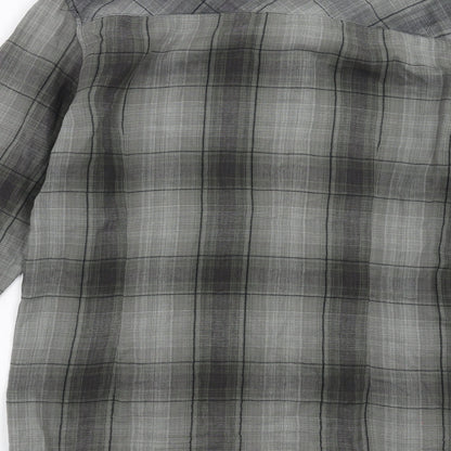 Mens UK Size M Preworn Green  Button-Up Long Sleeve Casual Shirt