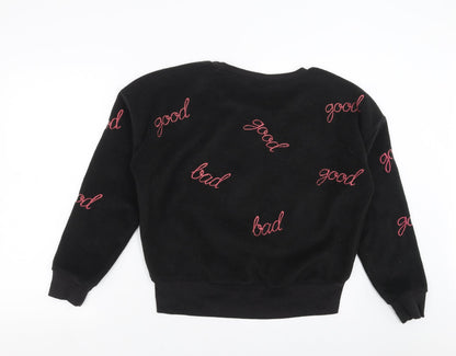 Womens UK Size L French Connection Black Pullover Sweatshirt