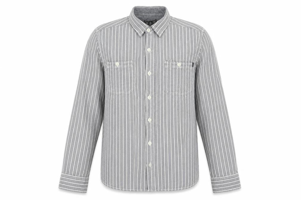 Mens UK Size L CCS Grey  Button-Up Long Sleeve Casual Shirt