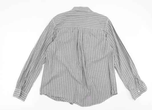 Mens UK Size L CCS Grey  Button-Up Long Sleeve Casual Shirt