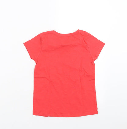 TU Girls Pink   Basic T-Shirt Size 5-6 Years
