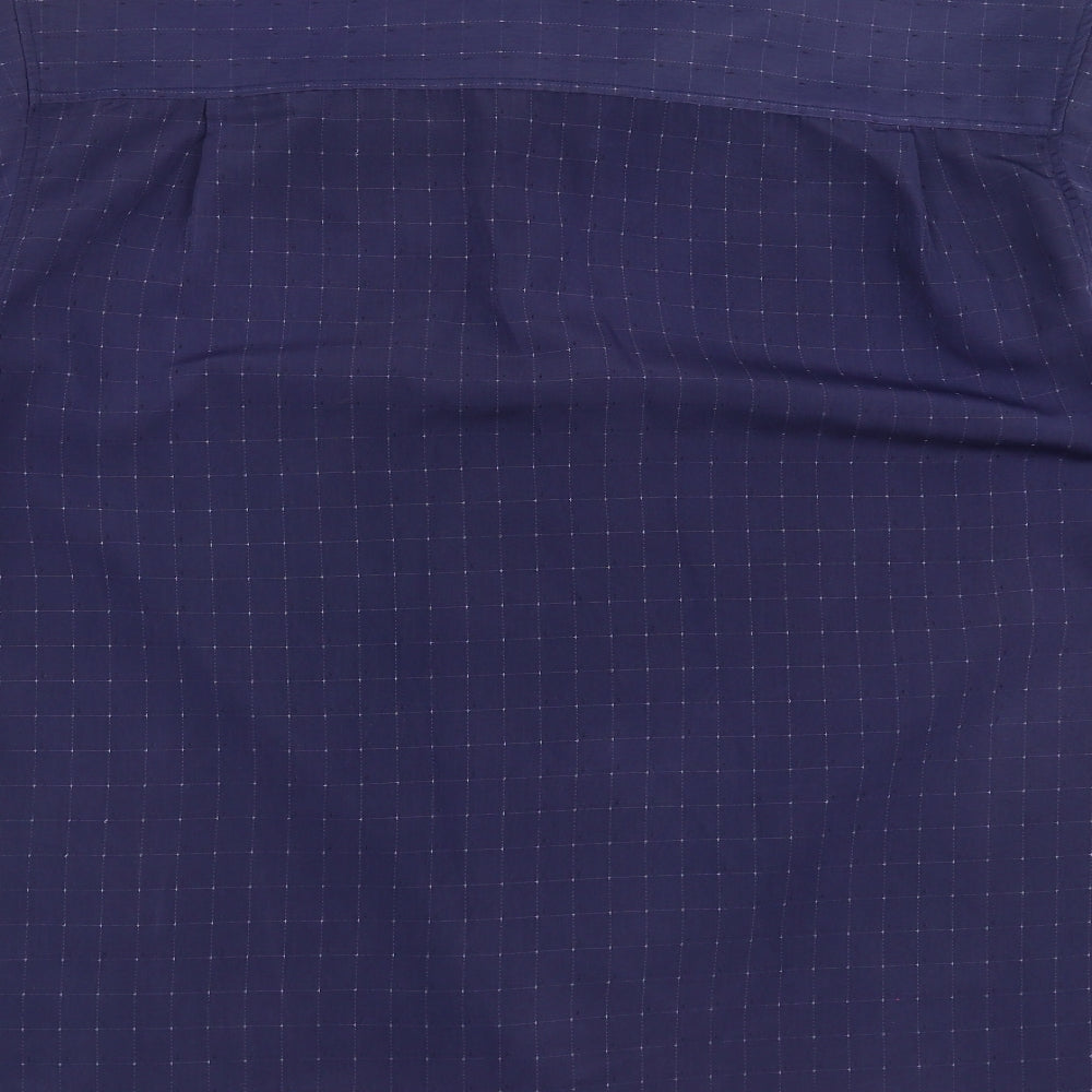 Mens UK Size XL Oakmill Blue  Button-Up Short Sleeve Casual Shirt