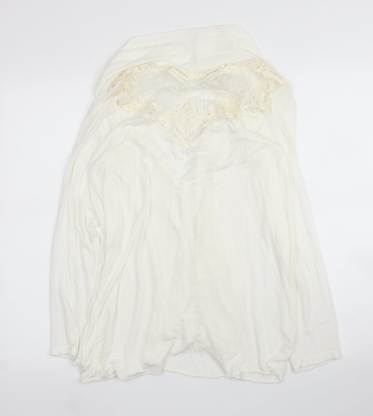 Womens UK Size 10 Preworn Ivory Cardigan Jumper