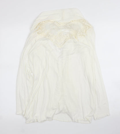 Womens UK Size 10 Preworn Ivory Cardigan Jumper