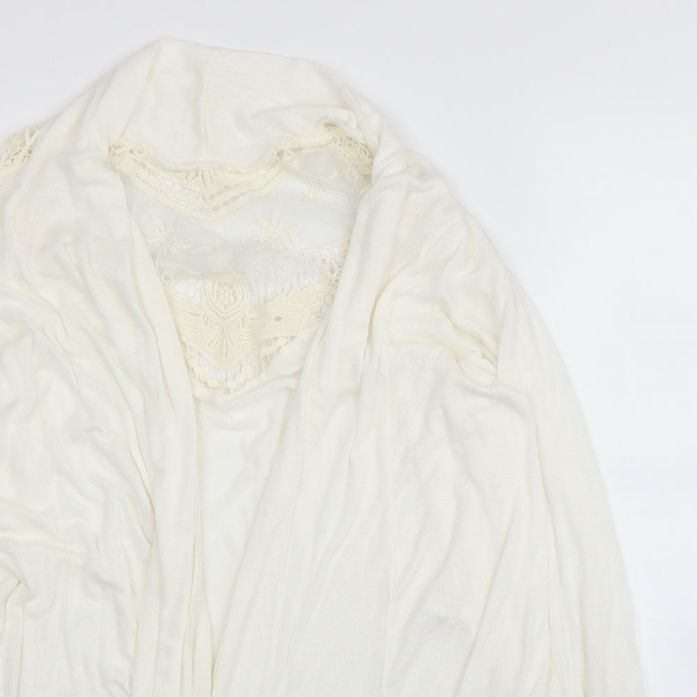 Womens UK Size 10 Preworn Ivory Cardigan Jumper