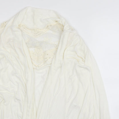 Womens UK Size 10 Preworn Ivory Cardigan Jumper
