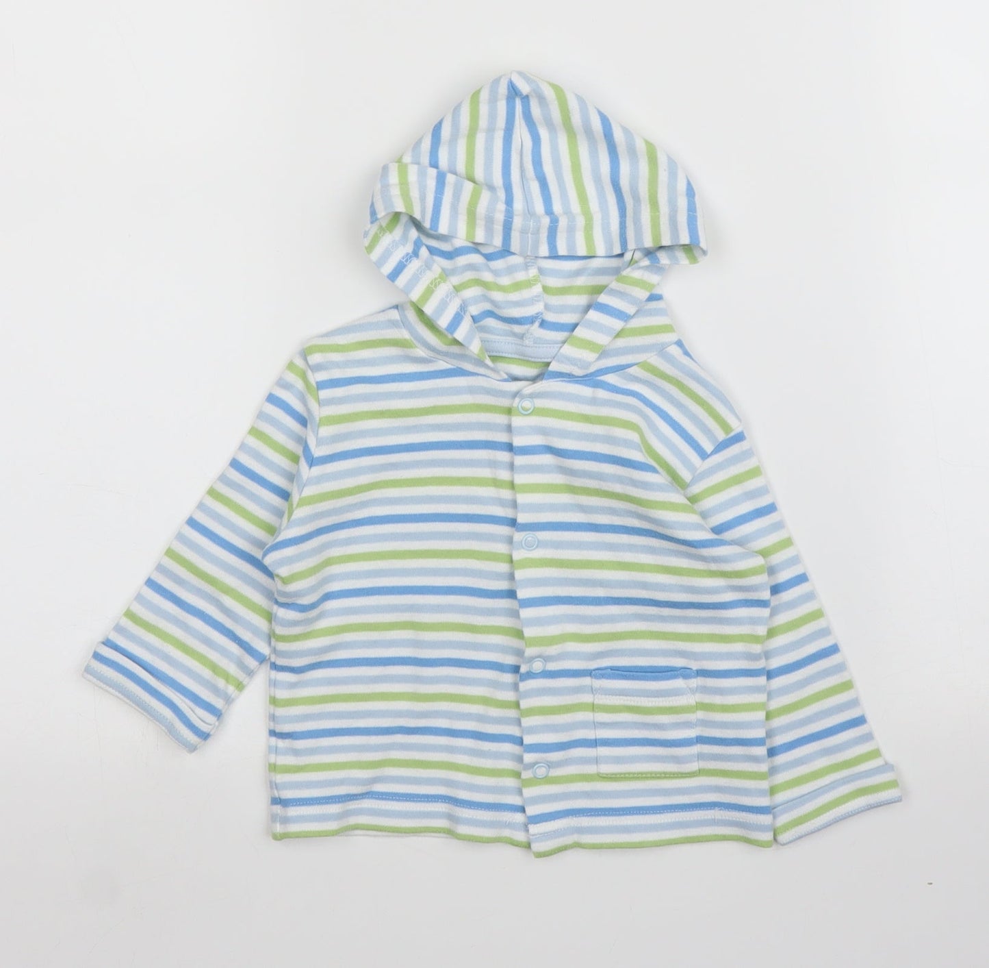 Pep&Co Baby Green Striped  Cardigan Jumper Size 3-6 Months