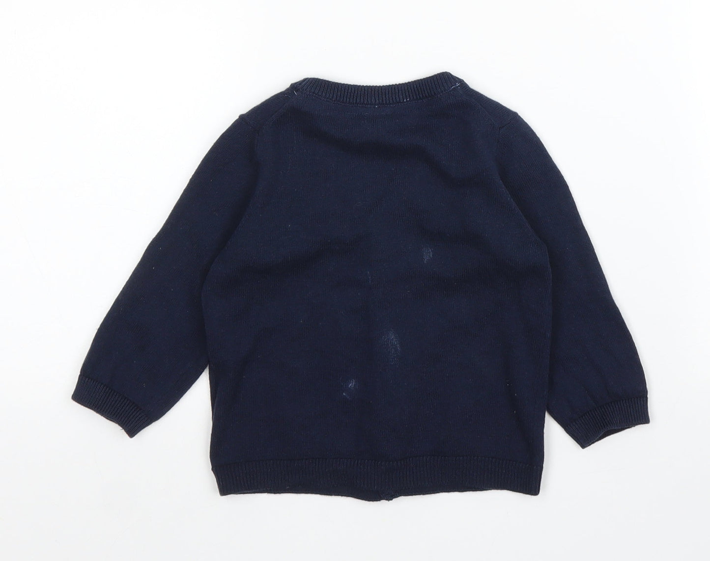 H&M Girls Blue   Cardigan Jumper Size 3-6 Months