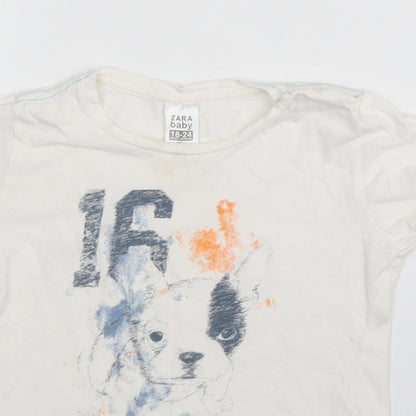 Zara Baby White   Basic T-Shirt Size 18-24 Months