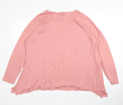 Womens UK Size 18 Papaya Pink Pullover Jumper