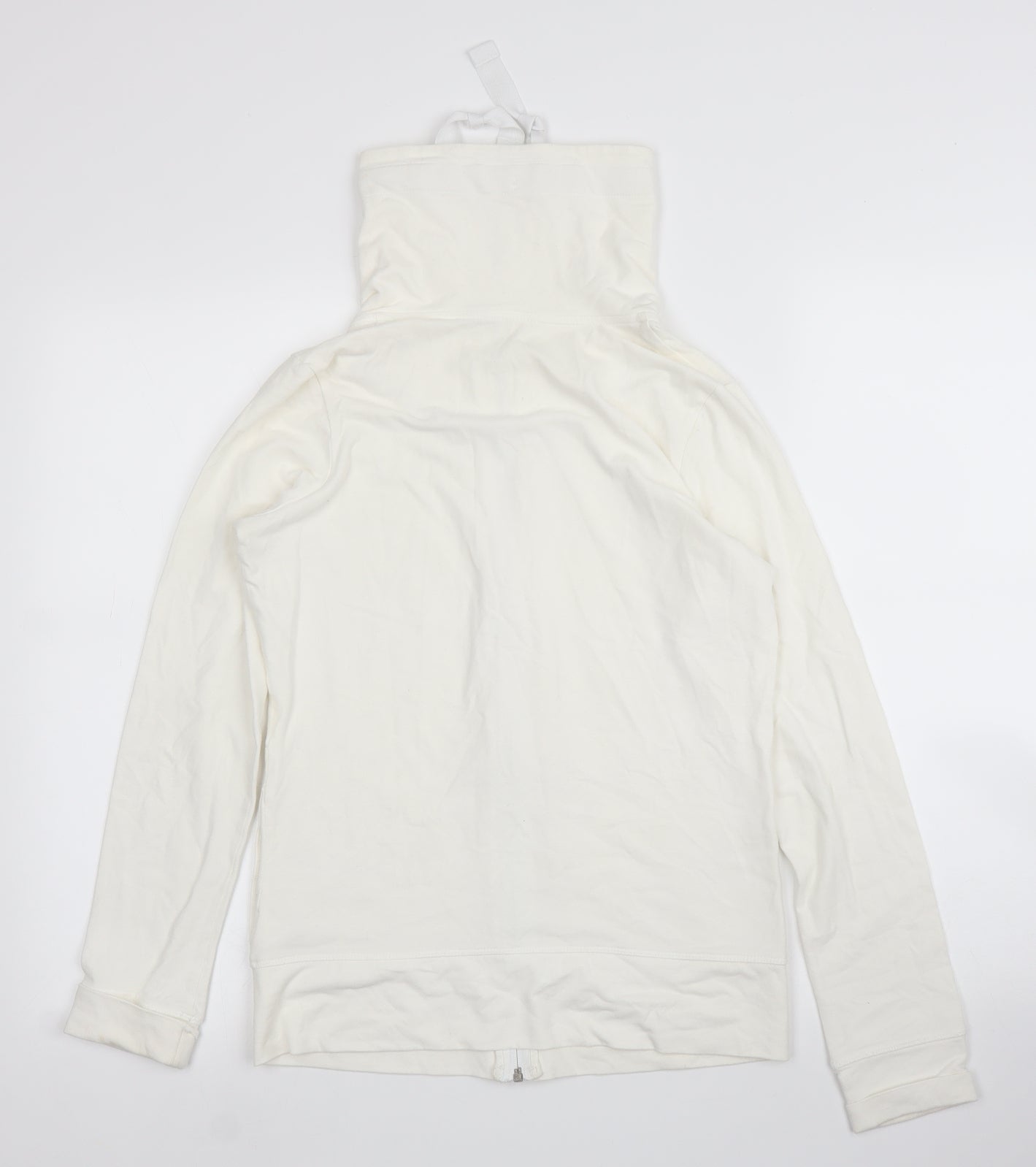 Womens UK Size M NEXT White Full Zip Jumper