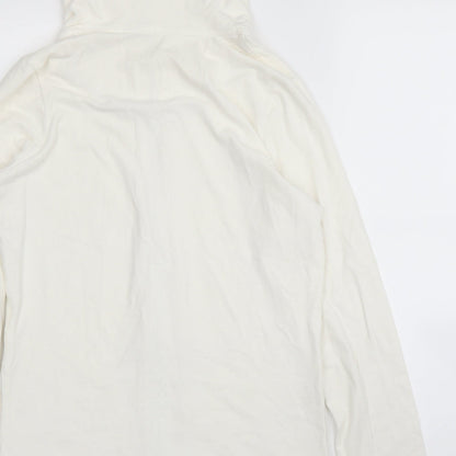 Womens UK Size M NEXT White Full Zip Jumper