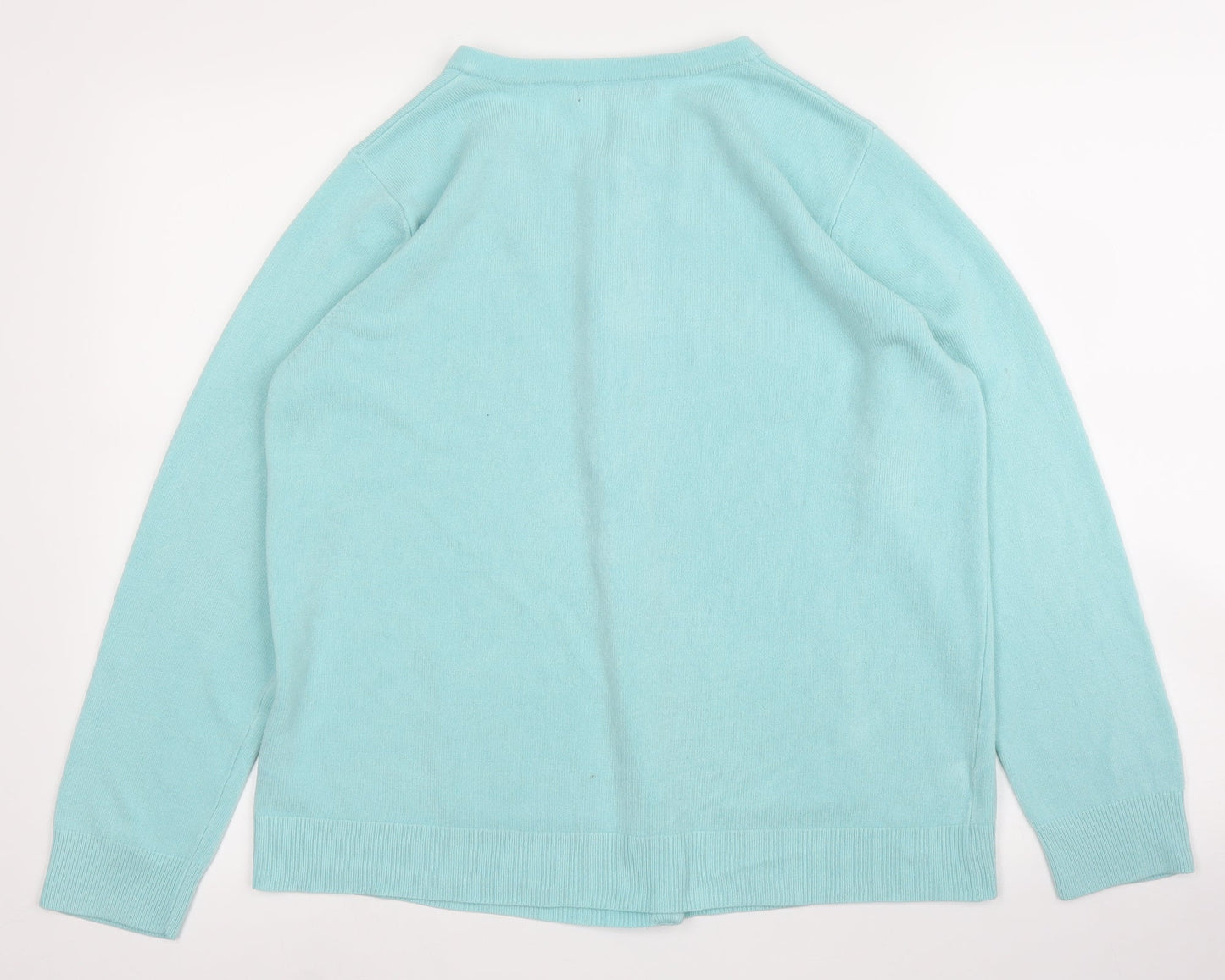 Womens UK Size M BM Green Cardigan Jumper