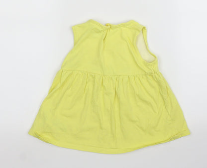 Debenhams Girls Yellow   Basic Blouse Size 3 Years