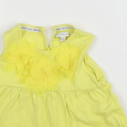 Debenhams Girls Yellow   Basic Blouse Size 3 Years