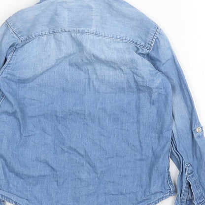 Primark Girls Blue   Basic Button-Up Size 4 Years