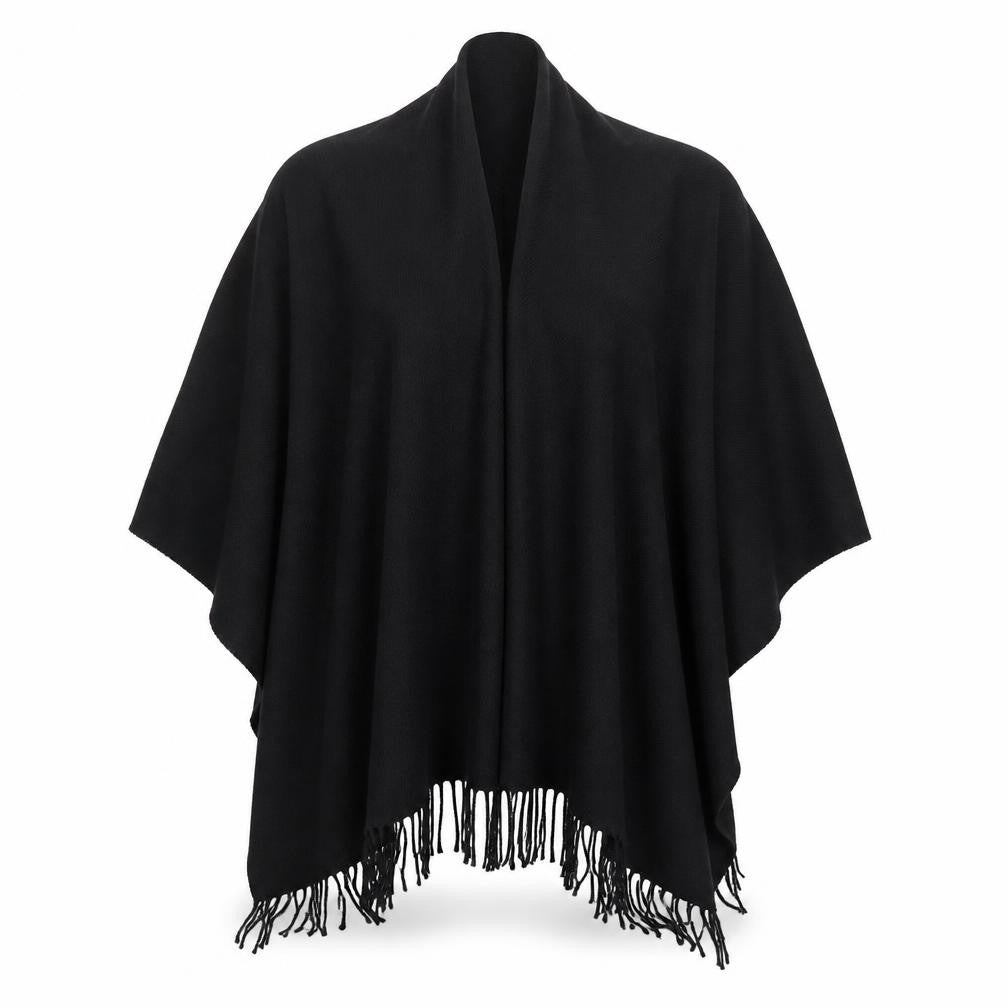 Womens UK Size One Size Accessorize Black Cape Jumper