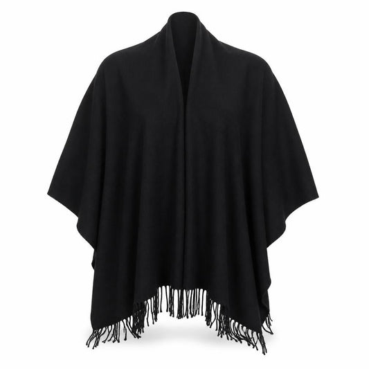 Womens UK Size One Size Accessorize Black Cape Jumper