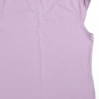 M&S Womens Purple Floral  Basic Blouse Size 18