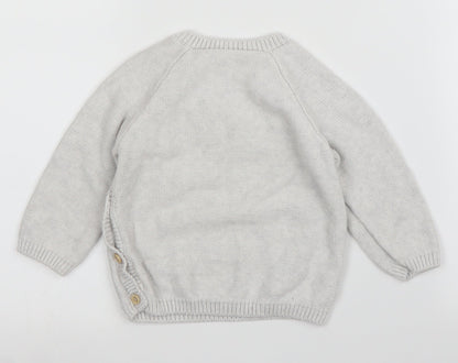 George Girls Grey   Pullover Jumper Size 6-9 Months