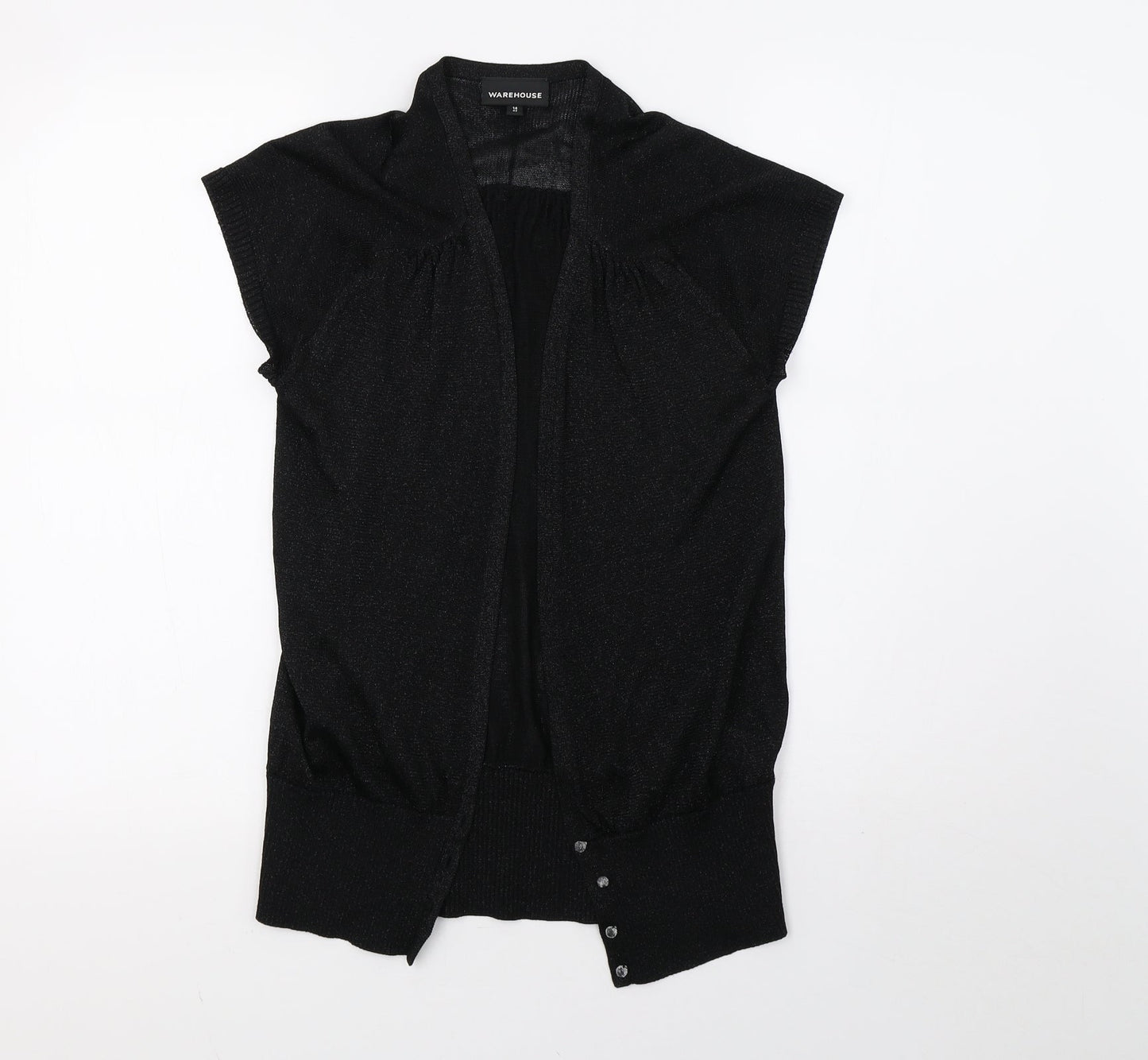 Womens UK Size 14 Warehouse Black Cardigan Jumper