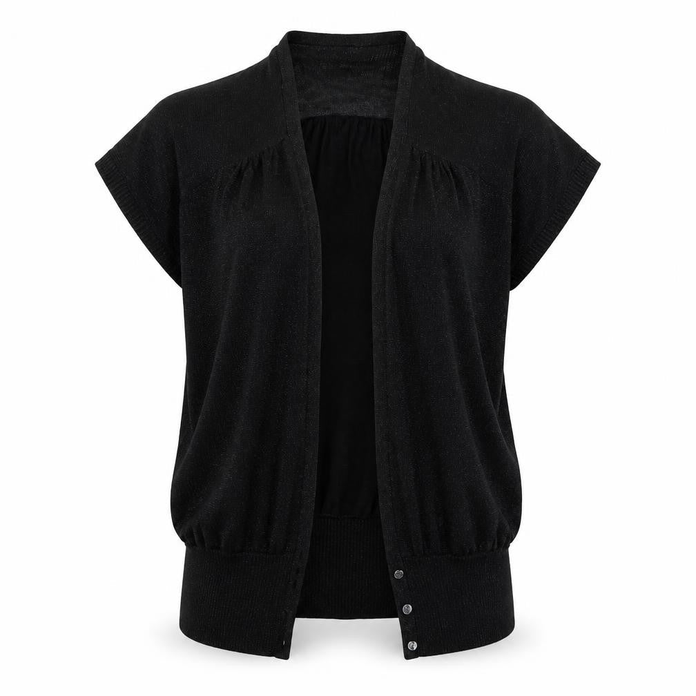 Womens UK Size 14 Warehouse Black Cardigan Jumper