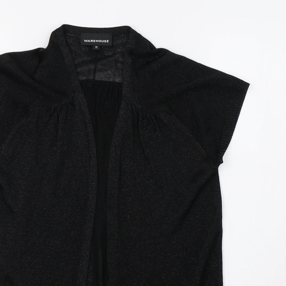 Womens UK Size 14 Warehouse Black Cardigan Jumper
