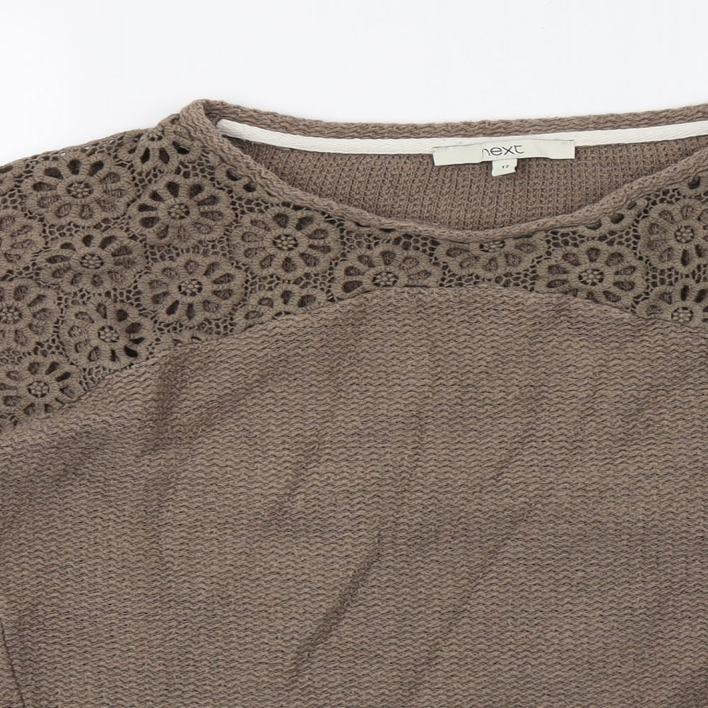 Womens UK Size 12 NEXT Brown Pullover Sweatshirt