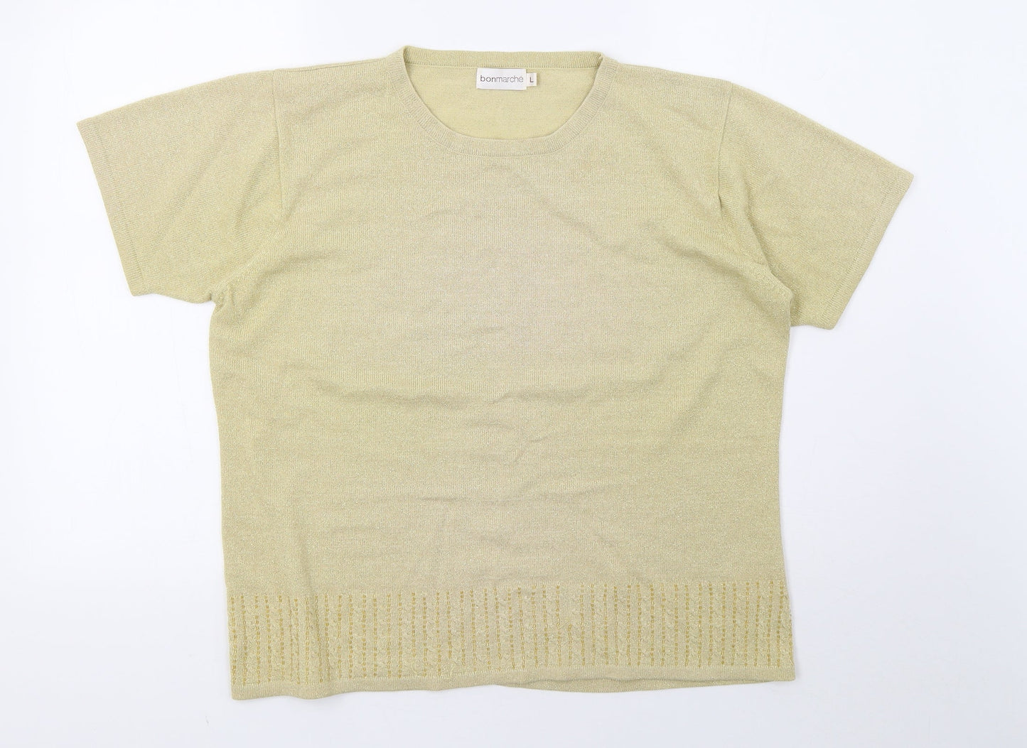 Bonmarché Womens Yellow   Basic T-Shirt Size L