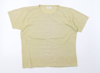 Bonmarché Womens Yellow   Basic T-Shirt Size L