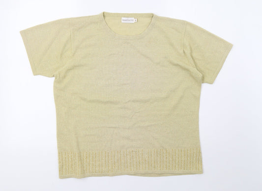 Bonmarché Womens Yellow   Basic T-Shirt Size L