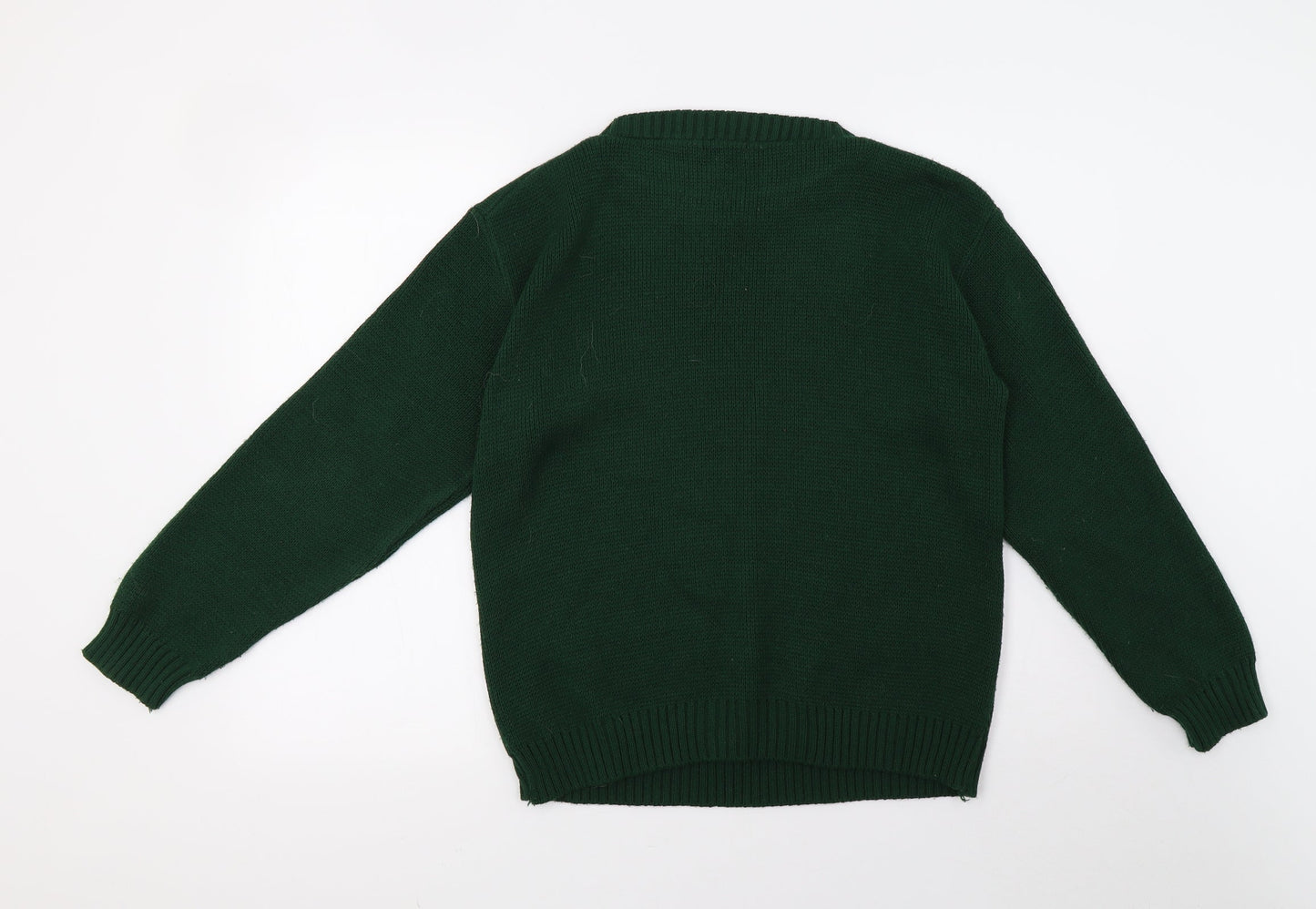 Global Mens Green  Knit Pullover Sweatshirt Size M