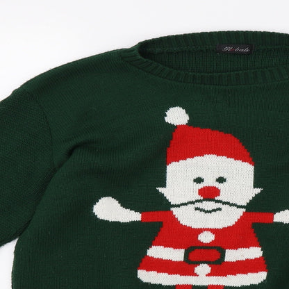 Global Mens Green  Knit Pullover Sweatshirt Size M