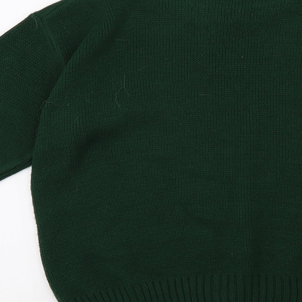 Global Mens Green  Knit Pullover Sweatshirt Size M