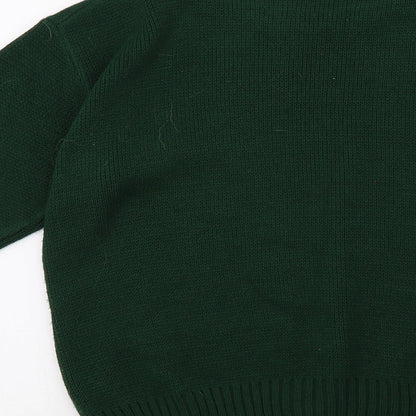 Global Mens Green  Knit Pullover Sweatshirt Size M
