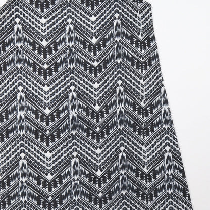 Therapy Womens Black Geometric  A-Line  Size M