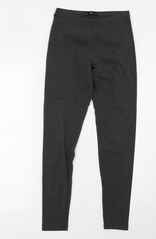 F&F Womens Grey    Trousers Size 10 L27 in