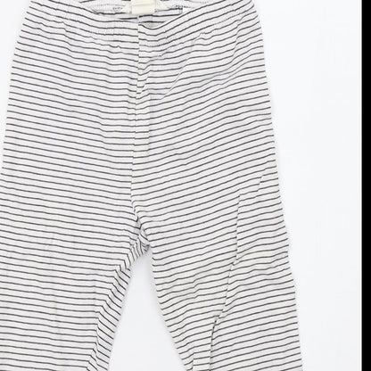 saisnburys Girls White Striped   Pyjama Pants Size 7-8 Years