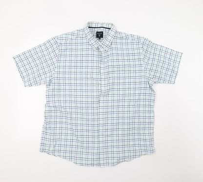 EWM Mens Blue Check   Polo Size XL