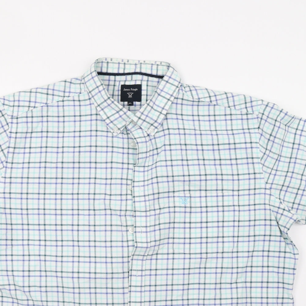 EWM Mens Blue Check   Polo Size XL