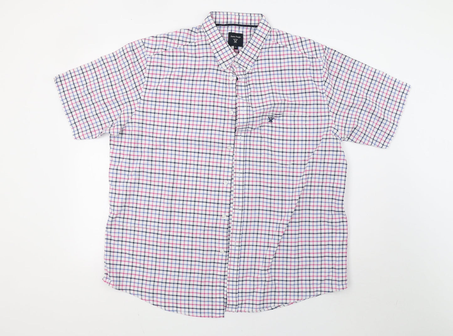 EWM Mens Pink Check   Polo Size XL