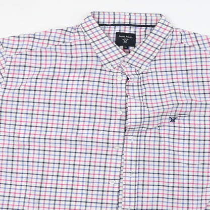 EWM Mens Pink Check   Polo Size XL