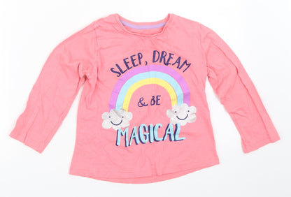 Studio Girls Pink Solid  Top Pyjama Top Size 5-6 Years