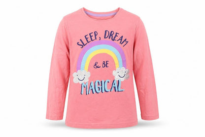 Studio Girls Pink Solid  Top Pyjama Top Size 5-6 Years
