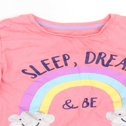 Studio Girls Pink Solid  Top Pyjama Top Size 5-6 Years