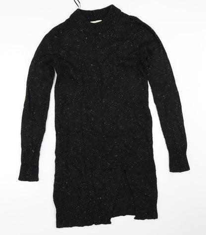 Womens UK Size 10 Papaya Black Tunic Jumper