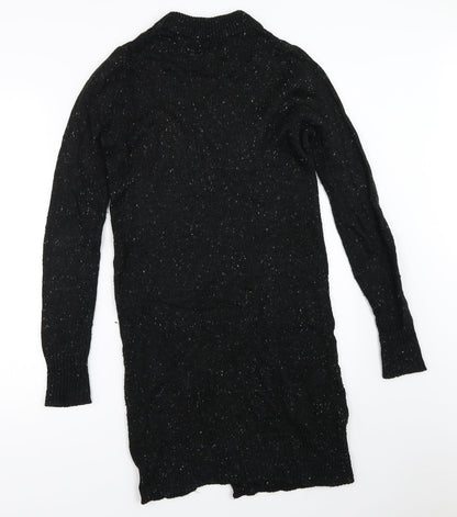 Womens UK Size 10 Papaya Black Tunic Jumper
