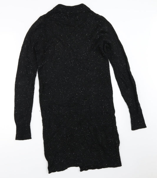 Womens UK Size 10 Papaya Black Tunic Jumper